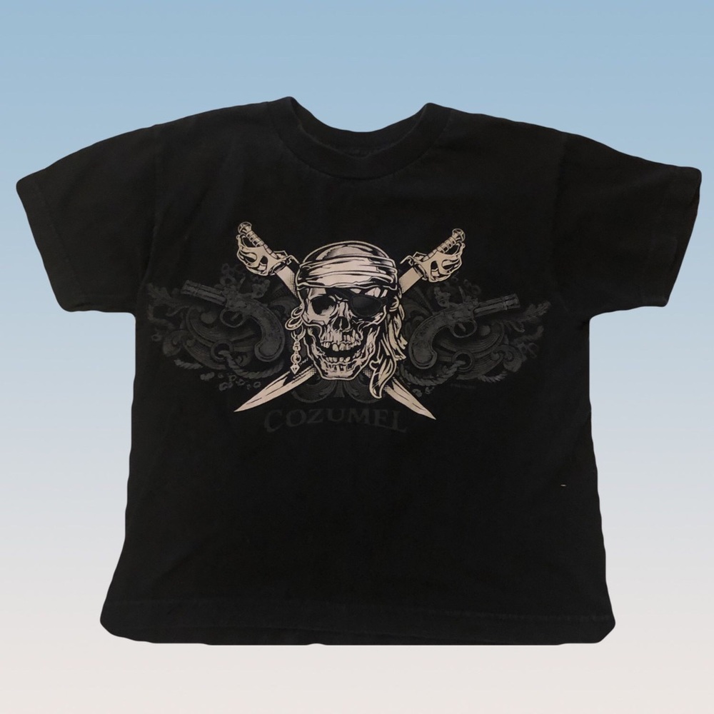 2/$5 Black Pirate (Cozumel) T-Shirt - Size XS